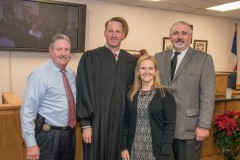 Judge Goodwin with Harris County Constable Ron Hickman, Harris County Judge Laryssa Korduba, and Harris County Commissioner Jack Cagle